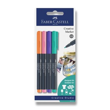 Popisovače Faber-Castell 4 ks, blistr