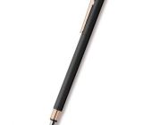 Faber-Castell Neo Slim Metal Black Rosegold plnicí pero hrot F