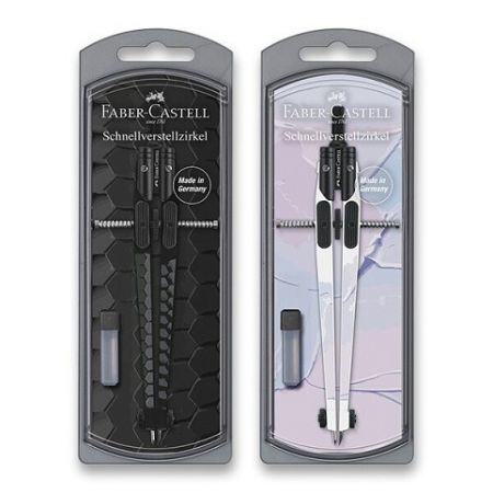 Kružítko Faber-Castell Grip Quick Set Compass Trend “Dark &amp; Bright” mix motivů