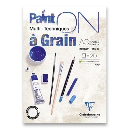 Blok Clairefontaine Paint on Grain A3, 20 listů, 250 g