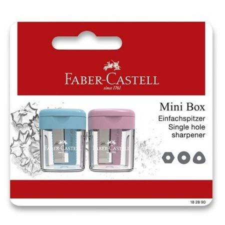 Ořezávátko Faber-Castell Mini 1 otvor, 2 ks, mix barev