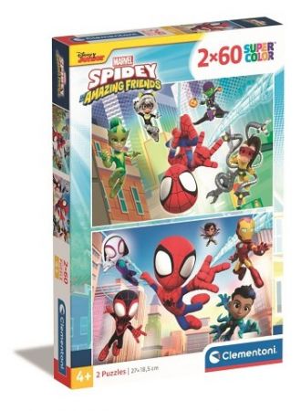 Puzzle 2x60 Spidey a jeho úžasní přátelé