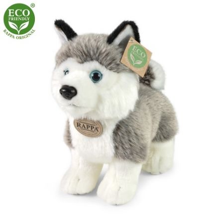 Plyšový pes husky stojící 23 cm