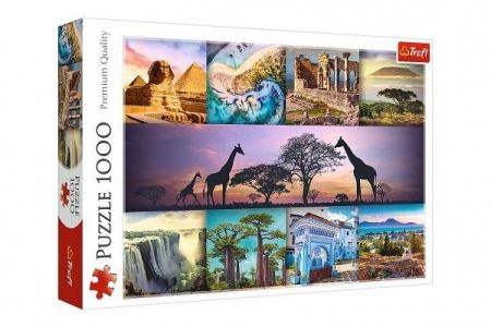 Puzzle Koláž Afrika 1000 dílků 68,3 x 48cm