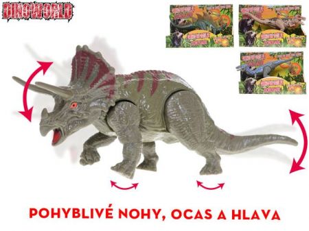 Dinoworld dinosaurus 17-19cm s pohyblivými částmi 4druhy v krabičce