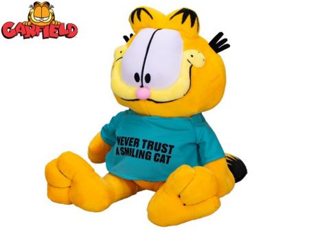 Garfield  - &quot;Never trust a smiling cat&quot; 28cm plyšový sedící 0m+