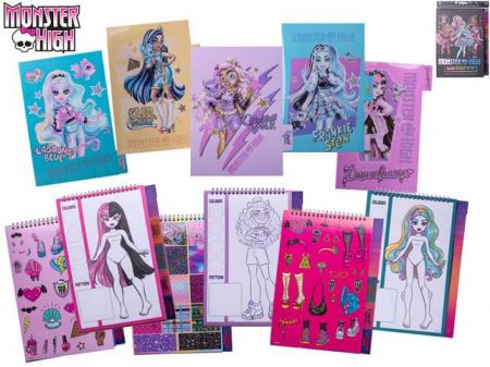 Monster High designérský notes 19x28cm s nálepkami