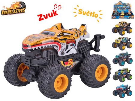 Roadblaster monster truck 12cm na baterie na setrvačník se světlem a zvukem 6druhů