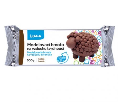 Modelovací hmota hnědá, 500g LUMA