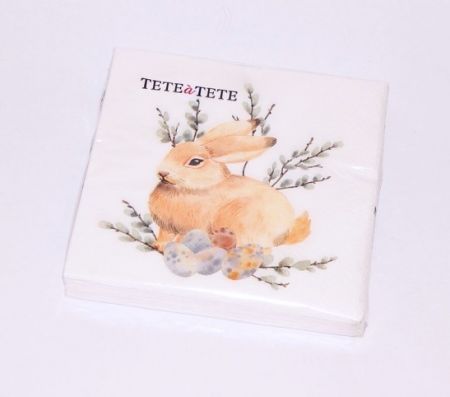 Ubrousky PAW TETE L (20ks) Watercolor Bunny