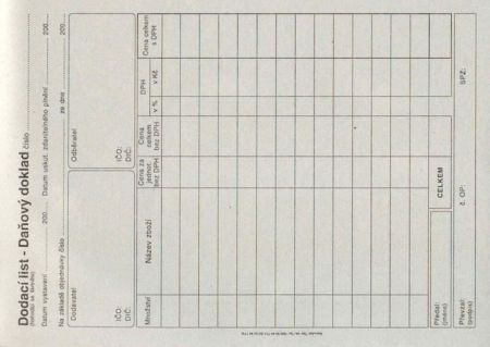 Doklad dodací list - daňový A5, 50l /ET130/