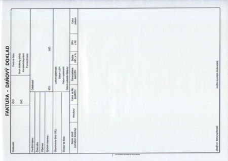 Faktura A4-daňový doklad, propis., /PT210/