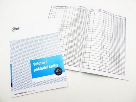 Kniha pokladní valutová A4 /OP1021/