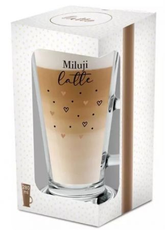 ALBI Sklenice na latte - Miluji latte