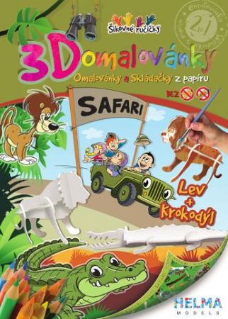 3D omalovánky OZ11 Safari lev, krokodýl