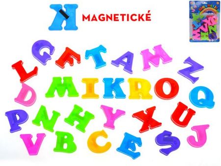 Písmena magnetická 26ks na kartě