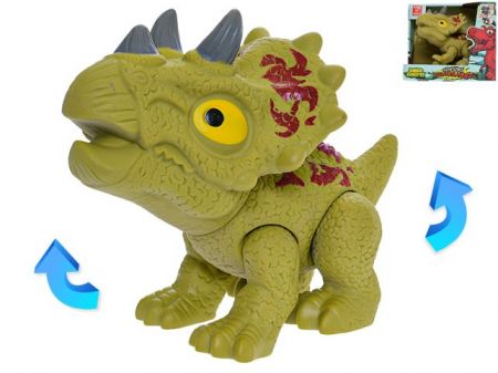 Dinosaurus Triceratops 17cm pohyblivé části v krabičce