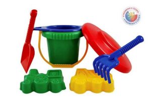 LORI 223 Sada na písek (létající talíř, sítko, kbelík, 2 bábovky, lopatka)