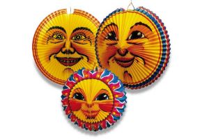Papírový lampion SUN & MOON průměr 36-42cm, mix motivů