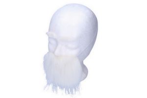 Nalepovací karnevalové bílé vousy a obočí (Santa Claus)