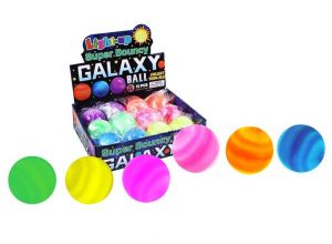 Míček galaxy skákací se světlem 5,5 cm