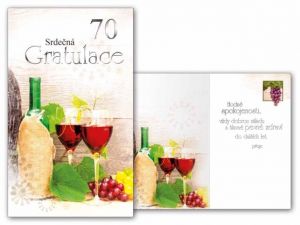 Přání k narozeninám 70 s textem M11-416 MFP