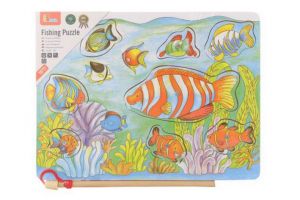 Dřevěné vkládačka rybičky na magnet