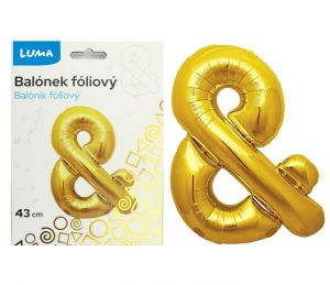 Balónek foliový "&" ZLATÝ