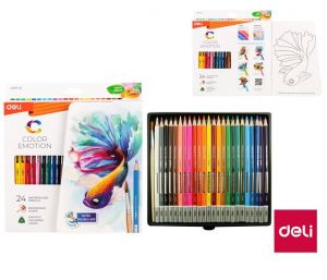 Pastelky DELI aquacolor 24 barev Color Emotion EC00720