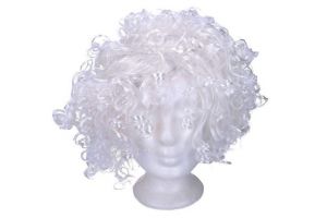Paruka bílá krátké vlasy (mikulášský-doplněk)