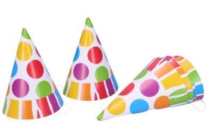 Párty kloboučky duha 6ks