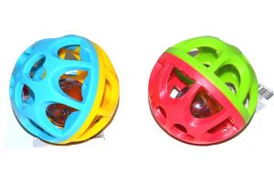 Míč s chrastítkem 9 cm, 2 druhy