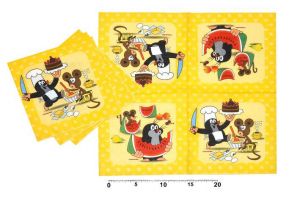 Párty ubrousek Krtek a kamarádi 12 ks, 33 cm