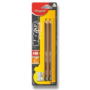 Tužka Maped Black‚Peps Jumbo 2 kusy + ořezávátko