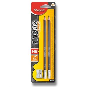 Tužka Maped Black‚Peps Jumbo 2 kusy + ořezávátko