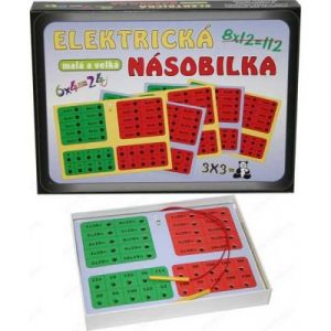 Elektrická násobilka společenská hra na baterie v krabici 22x16x3cm