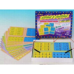 Sčítání a odčítání společenská hra na baterie v krabici 22x16x3cm