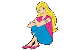 Dekorace na stěnu Barbie 25 cm