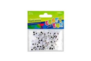 Oči kulaté k nalepení dekorace 7mm 150ks