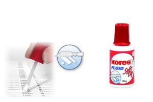 KORES Opravný lak Fluid Soft Tip 25 g, s houbičkou