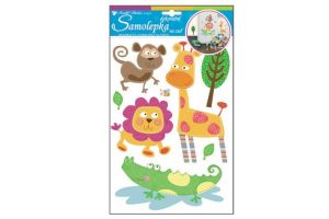 Samolepky na zeď s žirafou 30x21cm