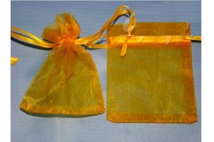 Sáček organza 8x10cm žlutý