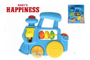 Lokomotiva 18x19cm na baterie se světlem a zvukem Baby‚s Happiness