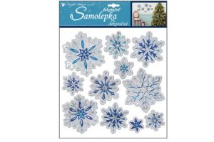 Samolepky vločky hologramové 31,5 x 30,5 cm