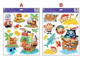 Samolepky na zeď piráti 33 x 29 cm