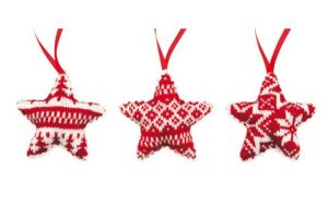 Hvězda pletená norský vzor 6cm