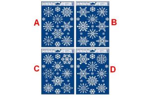 Okenní fólie vločky se sněhovým efektem 3D,27x20cm