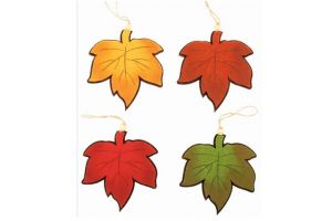 List z filcu s korálkem závěsný 11cm