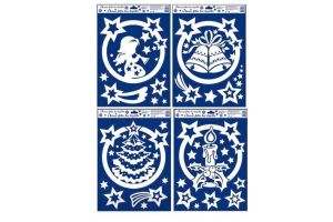 Folie motiv v kruhu s duhovymi glitry 42x30cm