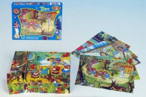 Kostky kubus Sněhurka dřevěné